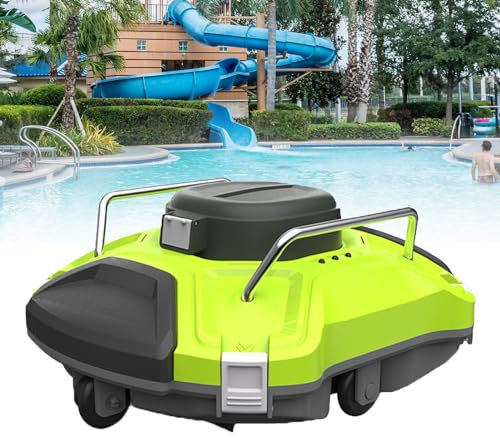 Automatic Pool Vacuum Cleaner Robot - Cordless Underwater Cleaner, 5000mAh Battery, IPX8 Waterproof, Self Parking for Efficient Cleaning