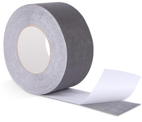 Tiruiya Hohlkammerplatten Kantenverschlussband, Anti Dust Klebeband für Stegplatten, Gewächshausdichtung, Gewächshaus Platten, Doppelstegplatten, Polycarbonatplatten (grau, 5cm x 25m x 1 rolle)