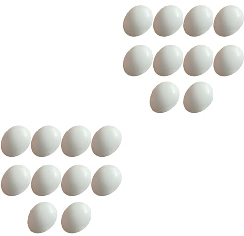 Homoyoyo 10 Stück Kunststoff Dummy Eier Für Kanarienvögel Und Zebrafinken – Nester Simulation Für Papageien Und Racing Tauben - Vogelzubehör Für Zucht Und Training
