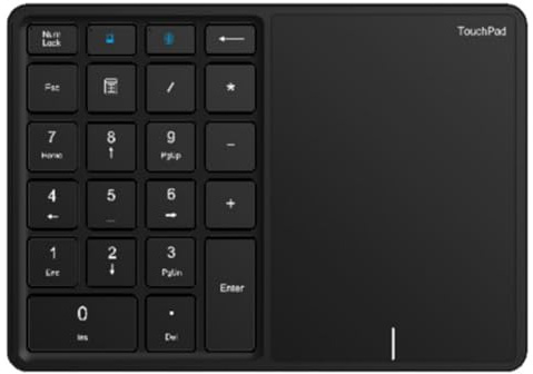Koolenry 22 Keys Number Keypad with USB+ Bluetooth Numeric Keypad Wireless Digital Keyboard and Touchpad