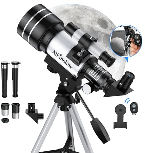 Telescopio per Bambini Principianti, 70 mm, Apertura 400 mm, Telescopi Rifrattori per Principianti di Astronomia, Telescopio da viaggio Portatile, Regali per Appassionati di Astronomia