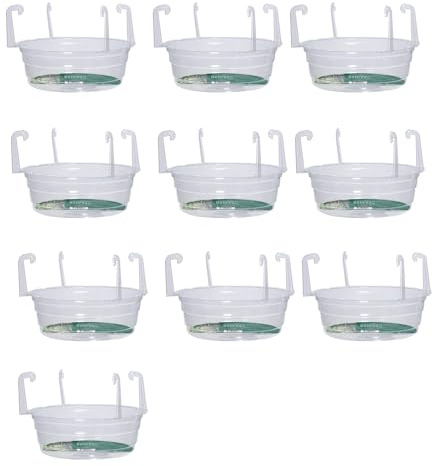 Reusable 10PCS Heavy Duty Plant Drip Trays Hanging Water Catchers Suitable For Potted Indoor Outdoor Use Water Catchers Saucers With Hook For Potted