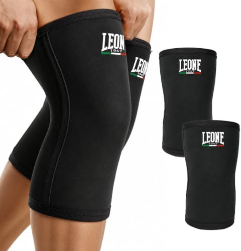 LEONE 1947 LIFTER Ginocchiera Compression – Supporto Ginocchio Unisex Adulto Stabilità e Comfort durante il Training – AC803