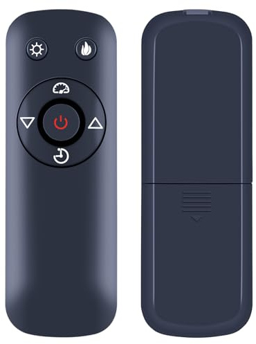 TCNOUMT Replacement Remote Control Compatible with Silonn 50Smart Electric Fireplace Heater SLELF02B-50 SLELF02B-60UK