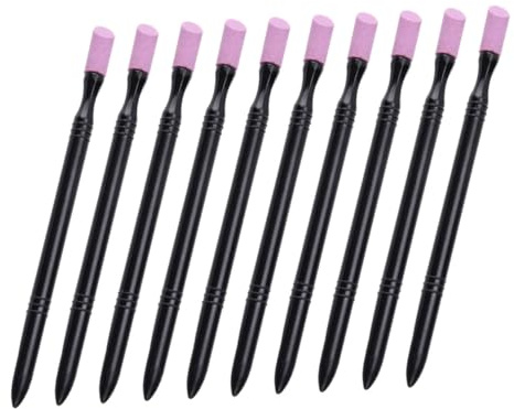 Cabilock 10 Stück Teiliges Nagelpflege Doppelköpfigem Quartz nagelfeilen Polierstift für Maniküre Nagelhautentfernung und DIY nagelkunst Langlebig und Vielseitig für Zuhause und Profis