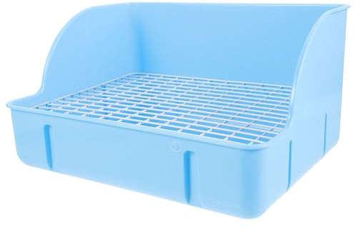 BESPORTBLE Lettiera per Conigli Grande in Plastica con Fondo Antispruzzo Vasino Igienico per Animali Domestici Come Conigli Furetti Criceti e Porcellini d Facile da Pulire e Adatta Negozi e