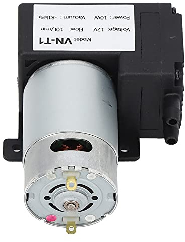 Tnfeeon Mini DC-vakuumpump, Lågbrusdrift, Hög Prestanda, 10L/min Flödeshastighet för Medicinsk Utrustning och Akvarier (DC12V)