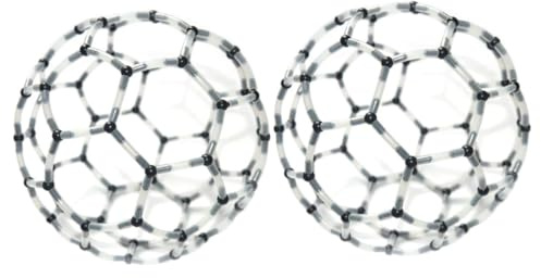HEMOTON Kit di Chimica C60 2 Set, Struttura a Sfere e Bastoncini, Sussidio Didattico Scientifico per Lezioni e Decorazioni Aule di Scienze