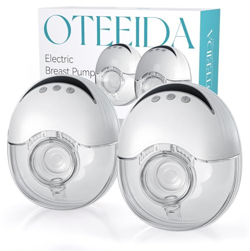 Milchpumpe Elektrisch Freihändig MY-375 – Starke Saugkraft, Geräuscharm, Milchpumpe Handsfree 24 mm mit 4 Modi und 12 Stufen, 19/21mm Einsteckflansch, 2er-Pack (weiß)