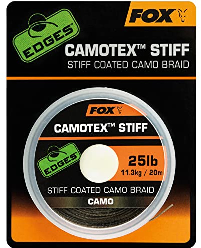 Fox Camotex Stiff Coated Camo Braid 20m - Vorfachmaterial
