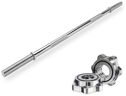 VirtuFit Langhantel - 120 cm - Schraubverschluss - 30 mm - Verchromter Stahl