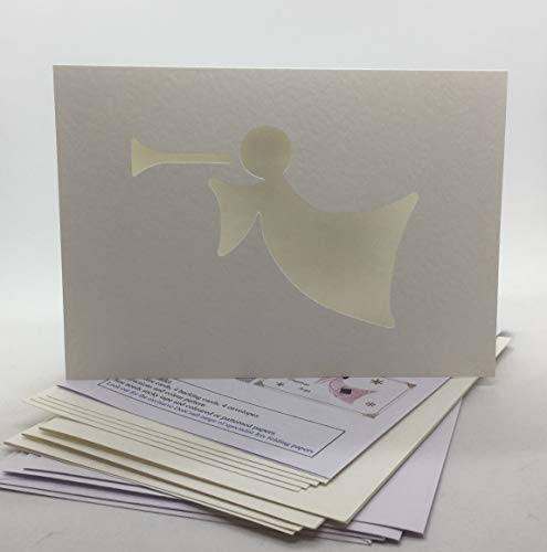 Iris Folding Card Pack Angel Trumpet C5 Size Makes 4 Cards DeeCraft