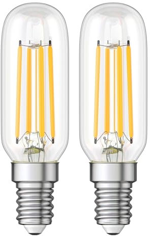 ledscom.de 2 piezas E14 Bombilla LED, T25, blanco cálido (2900 K), 4,2 W, 507lm