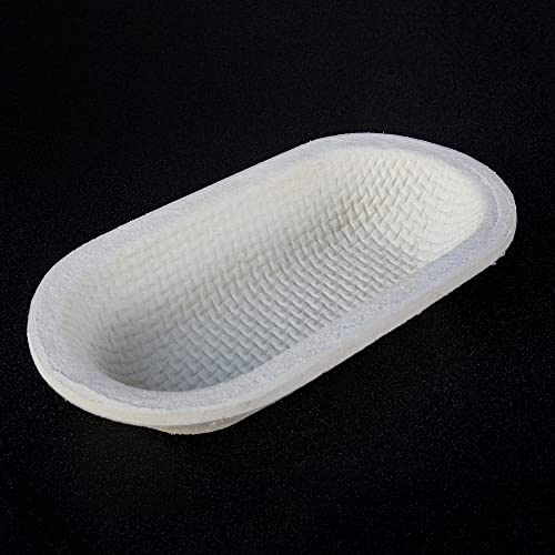 Professional Eco-Friendly 1kg Oval Waffle Pattern Proofing Basket Banneton Brotform Brotformen Bread Making - Heavy Duty - Sustainable Wood Pulp Eco Friendly