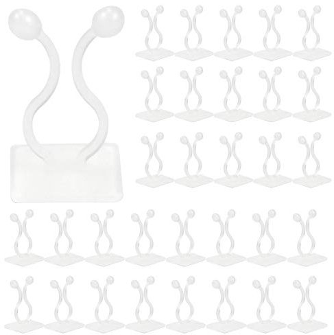 kissral Plante Grimpante Support Clips 50 Pcs Crochet Fixateur Mural Auto-adhésif Support pour Plantes Grimpantes Décoration de la Maison (Blanche)