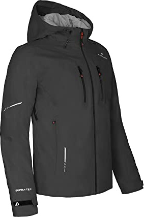 Bergson SKIEN Thermo | Herren Regenjacke, leicht wattiert, recycelt, 20000 mm Wassersäule, Black [900], 66 - Herren