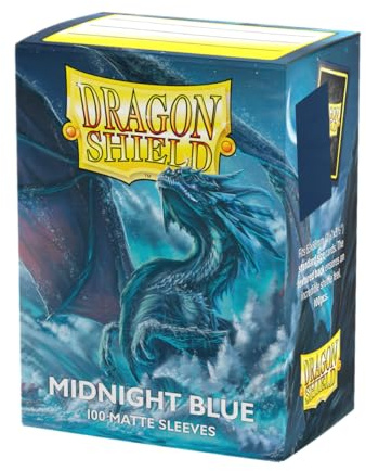 Dragon Shield | Standard Size Card Matte Sleeves | 100 CT - Smooth & Tough Premium TCG Sleeves | Compatible with Pokemon, Flesh & Blood, One Piece & Magic The Gathering | Midnight Blue