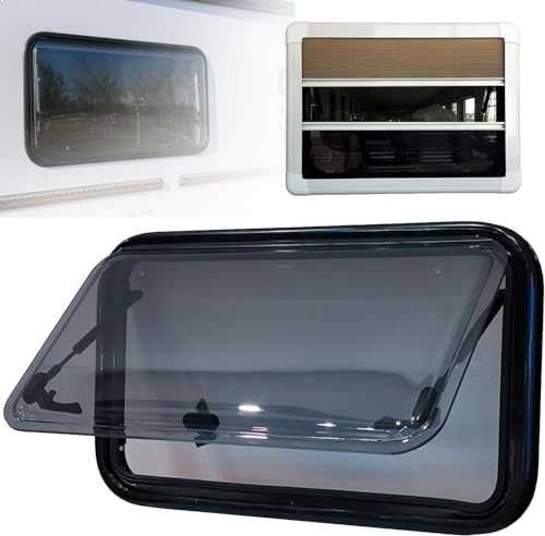 FnnEmg Wohnmobilfenster Ausstellfenster Seitenfenster Für Wohnmobile,Seitenfenster Dachluke Dachfenster Dachhaube Mit Kurbel Wohnwagen Wohnmobil Caravan, Wohnwagen-800x800mm