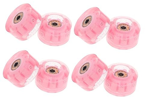 HEALEEP 8 Stück Rollschuh Räder Mit Licht Verschleißfestes Pu Material Mit Lagern Für Indoor Und Outdoor Ersatz Rollen Für Doppel Reihen Skates