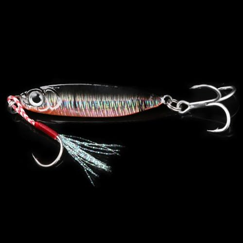 10/15/20/30g Jig brillait Dur appât pêche Plume métal Jigger leurre Accessoires coloré manivelle vairon coulant Filature appâts(D2,15g)