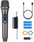 Micrófono inalámbrico huacam, micrófono inalámbrico recargable, micrófono inalámbrico dinámico doble portátil para cantar karaoke (03)