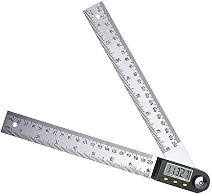 Leapiture 200 mm digitaler Winkelmesser, Winkelmesser, multifunktionales digitales Display, Winkellineal, praktisch, präzise für den Holzbau