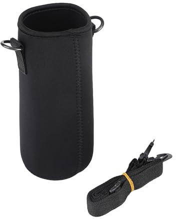 Baxnore Neopren-Flaschenhülle, Flaschen-Tragetasche mit verstellbarem Riemen, weiche Wasserflaschentasche, Wasserflaschenhalter-Tasche für Outdoor-Camping, Wandern, Angeln (Höhe 26cm)