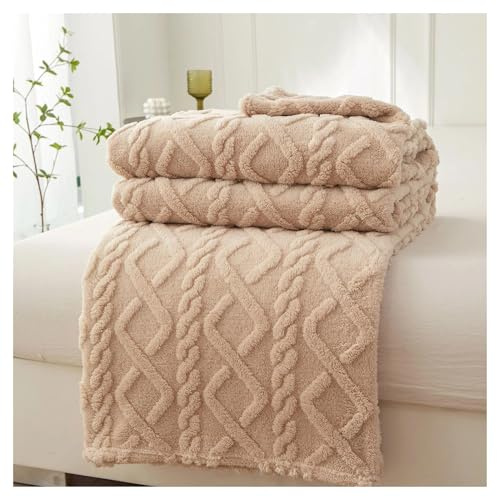 WONLEU Manta De Invierno Manta de Invierno for el hogar, Funda de sofá Suave y cálida, Colcha Envolvente, Textil de Viaje, Manta Gruesa y cálida de Lana Cobijas De Invierno(Khaki,150x200cm)