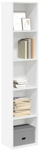 Myheimly Bücherregal Standregal Aktenregal Wandregal Raumteiler Regal Raumtrenner Büroregal Mehrzweckregal Weiß 40x30x189 cm Holzwerkstoff