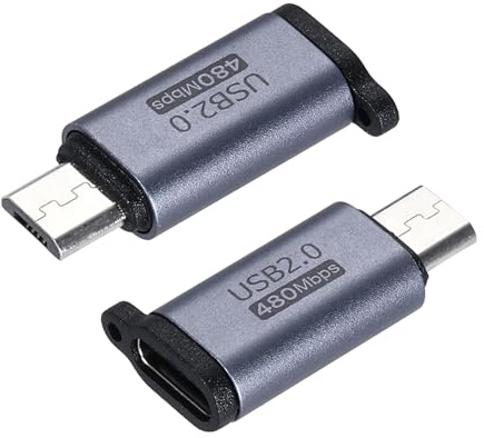 sourcing map 2 adaptadores micro USB a USB C, adaptador tipo C a micro USB USB C a micro USB adaptador USB C a micro USB adaptador USB C a micro USB para teléfono portátil