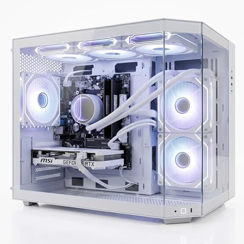 ionz Gaming PC - Desktop Computer, Ryzen 7 5800X, Nvidia RTX 5060, 16GB RGB RAM, 1TB NVMe SSD, 240 AIO Cooling, 600W 80+ PSU, WiFi, Windows 11, White - Apex