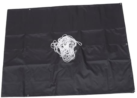 BESPORTBLE 1stk Sonnenschutz Grüner Bildschirm Sichtschutz Im Freien Für Deck Kette Schwarze Plane Sichtschutzzaun Raumteiler Und Klappbare Sichtschutzwände Privatsphäre Oxford-Stoff Black