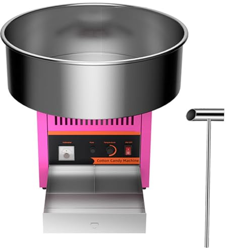 Candy Floss Machine, 1000W Cotton Candy Machine Commercial with Stainless Steel Bowl, Sugar Scoop, Pink Candy Floss Makers for Kids, Home, Birthday, Parties, Festival, Carnival, Candy Machine
