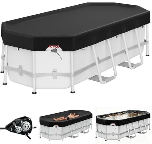 LXKCKJ 640 x 360 cm Poolabdeckung Rechteckig für Oberirdische Schwimmbad