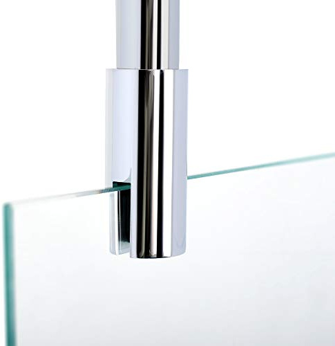 Schulte barre stabilisation chromée 80cm fixation plafond verre 5/8mm | recoupable