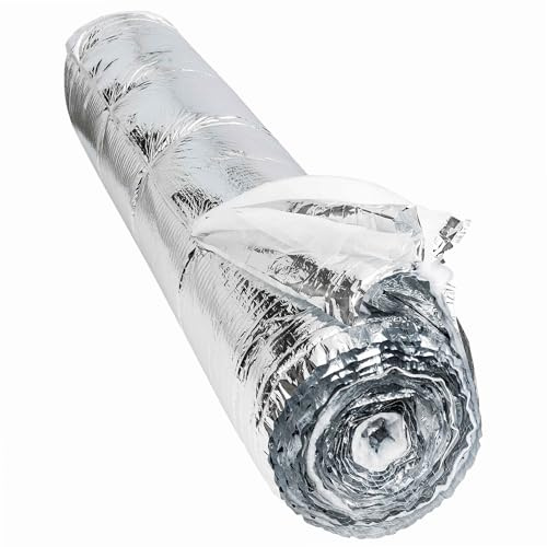 WERKA PRO, Isolant multicouche 5 couches pour une isolation thermique et phonique optimale, facile à poser et à découper, idéal pour maison, garage, toiture, 1,5 x 5,40 m, couleur alu. | Polyéthylène, polyester, installation facile, durable, léger, isolation thermique et phonique, 8 m², épaisseur 10 mm