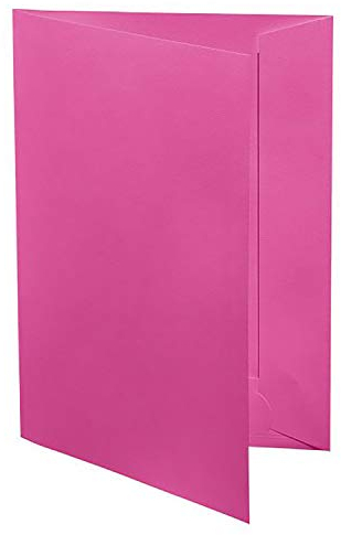 12 Stück Artoz Präsentationsmappen für DIN A4 - Fuchsia - gerippter Karton - 220 g/m² - 220 x 310 mm - hochwertige Bewerbungsmappen