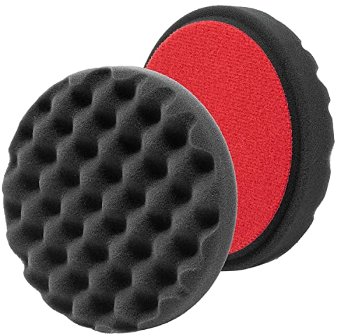 Detailmate Polierschwamm Menzerna Soft Cut Pad Standard - black 150 mm - P150S - für Finish, Hochglanzpolitur, Wachse + 1 Schutzhandschuh