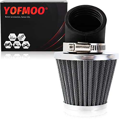 YOFMOO Air Filter Cleaner 38mm 39mm 40mm 1.5inch 45 Degree Angled for 50cc - 90cc 110cc 125cc 150cc 200cc Motorcycle ATV Quad Scooter Moped Chopper Pit Dirt Pocket Mini Super Bike GY6 CB750