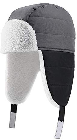 Fliegermütze Wintermütze Uschanka Russian Style,Unisex warme Winter Trappermütze mit Ohrenklappen