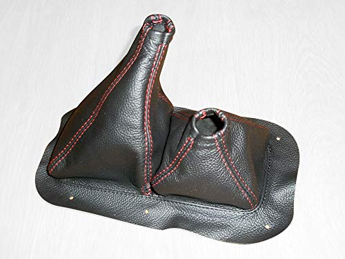 RedlineGoods Schaltsack Manschette DLX kompatibel mit Toyota Pickup 1984-88. Maßgeschneidert - Nicht universell. Echtes Top Qualitat Italienisches Alcantara. Schwarz mit Silberem Faden