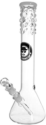 Heisenberg Beaker Bubble Glasbong 5mm Höhe 40 cm 18,8 Schliff NS19 (ohne Eisfach)