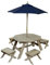 KidKraft Octagon Wooden Garden Table and Chair set for Kids with Parasol, Outdoor Garden Furniture For Children, 20176, Amazon Exclusive