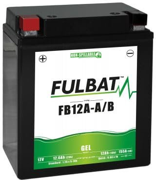 FULBAT BATTERIA MOTO FULBAT GEL FB12A-A/B (12N12A-4A-1) / YB12A-A 12V 12,6AH 155A