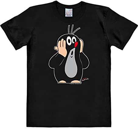 Logoshirt® Der kleine Maulwurf I Oh Oh I T-Shirt Print I Damen & Herren I kurzärmlig I schwarz I Lizenziertes Originaldesign I Größe 5XL