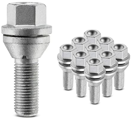 Frankberg 10x Radbolzen Radschraube Kompatibel mit S60 I 384 II 134 S80 I 184 TS XY S80 II 124 V60 I 155 157 II 225 227 1998-Heute 31423735