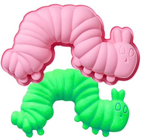JINGLING Silikon-Raupenform, Silikon-Raupen-Backform, Kuchenform Silikon Backform Die kleine hungrige Raupe