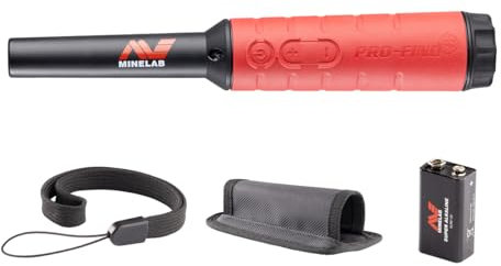 Minelab - Wasserdichter Pinpointer Metalldetektor für Experten mit Ton-ID und Einstellbarer Empfindlichkeit (eingebaute Taschenlampe, Holster und Umhängeband im Lieferumfang enthalten) (PRO-FIND 40)