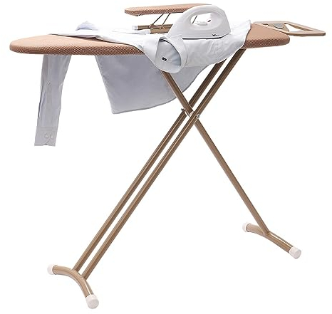LuusMm 121 X 34 Cm Klappbügelbrett - Großer Bügeltisch, Leichte Bügelbrett, Hitzebeständige Abdeckung/Stahlnetz, Höhe Einstellbar, Robuster Metallbeinrahmen, Platzeinsparung