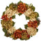 Guirnalda de hortensias artificiales de 61 cm, guirnalda de flores artificiales para puerta de entrada, hortensias artificiales naranjas verdes, para decoración de verano y otoño, arreglo floral para